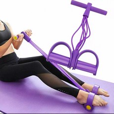 [리빙룸 홈트 필수품] 접이식 6in1 풋 그립 런지 - 요가 필라테스 근력 운동 통합, 보라색 6핀 페달, 육관 업그레이드 모델