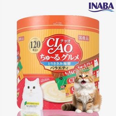 챠오츄르 구루메 고양이 간식 120p, 혼합맛(닭가슴살/해산물), 1.68kg, 14ml, 1개