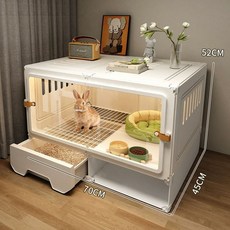 토끼 하우스 소동물용 투명 대체 은신처, 1개