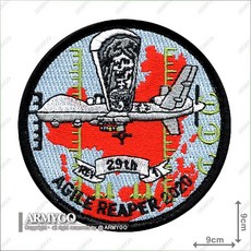 ARMYGO 美國空軍 MQ-9 死神無人機模型，2020死神演習部隊章，精緻軍事模型收藏, 1個, 不車魔鬼氈