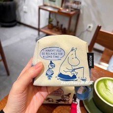 新款日系復古帆布拉鍊零錢卡包耳機包手拎口紅鑰匙小物收納包包袋