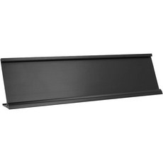 책상용 엑셀마크 2x 8 알루미늄 명판 홀더 - 사무실 비즈니스 도어 표지판 검은색, 1 Name Plate, Silver