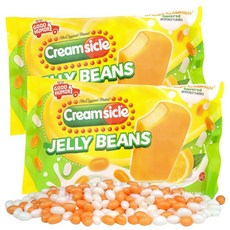 Sweetzo 오렌지 크림시클 젤리 빈 부활절 달걀 필러 한 입 사이즈 캔디 파티 선물 간식 355ml(12온스) (2팩), Sweetzo 오렌지 크림시클 젤리 빈, 부활절 달걀