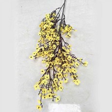 신부 대기실 안개 꽃 모조 장식 로비 조화 결혼식 웨딩홀 소품 셀프 웨딩 촬영 인조 플라워, 노란색