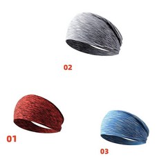 velafeel瑜伽髮帶男女運動跑步束髮頭帶透氣吸汗健身頭巾籃球止汗, 01+02送03, 1個