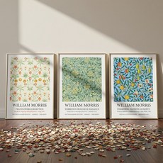 컨티뉴 명화 윌리엄 모리스 3종 프리미엄 포스터 세트 A3