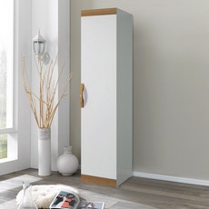 솜씨방 심플 친환경 E0 400 틈새옷장 (이단봉형) 낮은 신혼부부 원룸, 아카시아화이트