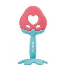 EDISON mama 嬰幼兒趣味潔牙器 草莓/西瓜/蘋果 3m+ 固齒器 水果造型, 潔牙器, 粉紅色, 1個