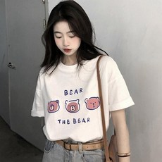 귀여운곰돌이 반팔티셔츠 센스 두가지사이즈 캐주얼룩