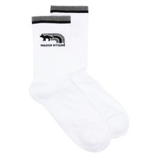 메종키츠네 인타르시아 니트 로고 양말