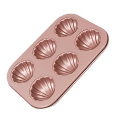 밤 마들렌틀 몰드 버터떡 홈쿠킹 베이킹 빵틀 팬 도구 베이커리 용품, 6구 조개 모양