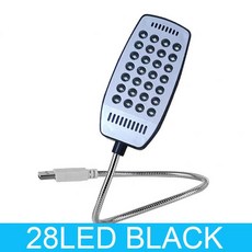 북라이트 휴대용 독서등 USB LED 책 빛 28 유연한 눈 보호 독서 램프 조정 가능한 테이블 조명 침실 연구 조명에 대 한 4 가지 색상, Black, 1개, Black