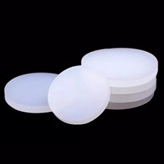 흰색 라운드 VMQ 실리콘 고무 시트 솔리드 씰 가스켓 충격 패드 직경 10mm-150mm 두께, 16 70mm(1Pc), 04 2mm