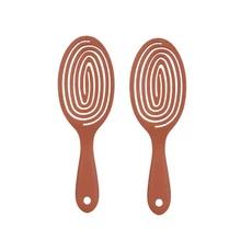 Youpin XINZHI 편안한 탄성 마사지 빗 휴대용 헤어 브러시 정전기 방지 매직 선물, 05 2pcs Red