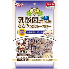 Q-Pet 巧沛 愛情乳酸菌短切雞肉條 寵物/狗/犬零食, 1個, 150g, 藍莓