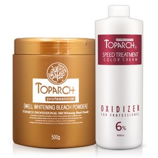 토파 울트라 클리닉 브릿지 탈색제 & 토파 6프로 산화제 전문가용 탈색약세트, 1개, 500g