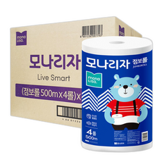 모나리자 점보롤 500m 화장지 롤화장지 휴지 (), 1cm, 4롤, 4개