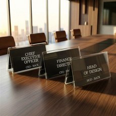 아크릴 투명 미니 안내판 양면 V형