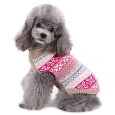 ZEZEPET 雪花圖案寵物狗針織衫 G107PDFC108, 混合顏色, 1個