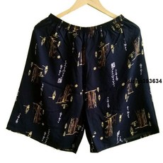 短款睡褲男夏季薄款綿綢短褲男士休閑短褲家居褲男睡褲中老年棉稠綿稠五分褲