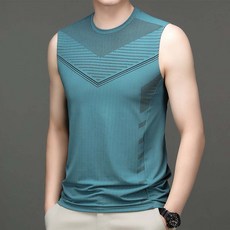 AOKADA 남성 민소매 쿨링 티셔츠 라운드 운동 스포츠 헬스 나시티