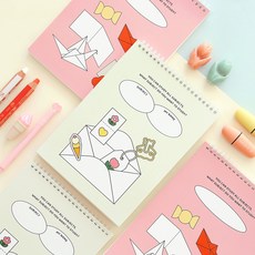 [4권SET] 인디고어린이 초등 두툼 도화지 종합장 (130g 35매), 핑크2개+아이보리2개, 4개