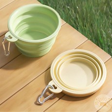 온빛마켓 반려동물 접이식식기 강아지사료그릇, 핑크