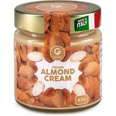 시칠리아산 피스타치오 크림 스프레드 - 두바이 초콜릿 베이킹 디저트 & 커피를 위한 프리미엄 필링 100% 비건 유당이 없는 이탈리아 고메 너트 버터 6.7온스, Almond, 6.7 Ounce (Pack of 1)