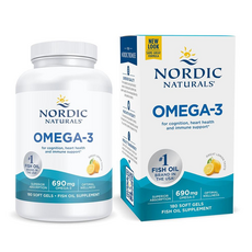 노르딕내츄럴스 오메가 3 690mg 레몬 맛 소프트 젤, 1개, 180정