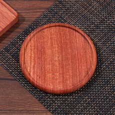 로고 받침 매트 나무 둥근 사각형 호두 머그잔 안경 8cm, 1 pcs, Rosewood nd 2