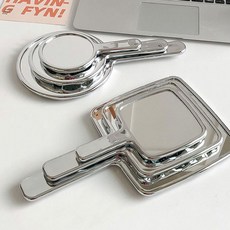 손거울 휴대용 소형 실버 원형 메이크 사각형 엔틱거울 피부관리샵거울