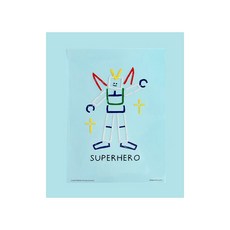 패션스타트 열전사지 아이론 스티커 슈퍼 히어로, 1개, 혼합