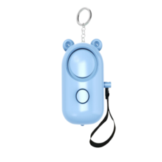 [KC인증] 오작동 방지 분리형 호신용 경보기 130dB LED 비상벨, 스카이블루