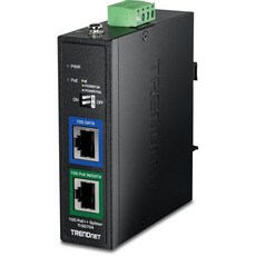TRENDnet 산업용 기가비트 PoE++ 스플리터 TI-SG104 극한의 온도 범위 지원 -40° – 75° C (-40° – 75°C) PoE++로 최대 2개