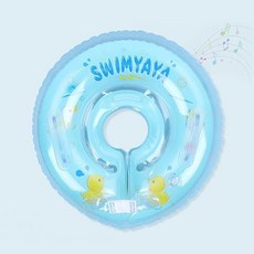 卡通鴨鴨圖案嬰兒新生幼兒頸圈 藍, 1個