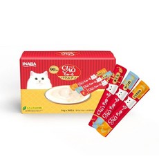 챠오츄르 대용량 90P 코스트코 고양이 츄르 간식 버라이어티 반려묘 차오추르 90P, 혼합맛(참치/가다랑어/닭가슴살), 14g, 90개