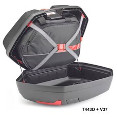 GIVI 碳纖維飾蓋 煙熏反光片 單邊37公升 重機, 1個, V37NNT側箱+T433D內袋