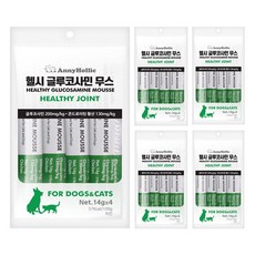 애니홀릭 반려동물 헬시 글루코사민 무스 영양제, 4회분, 뼈/관절강화, 5개