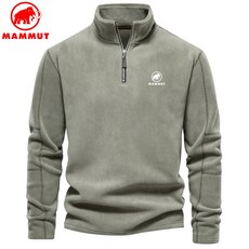 MAMMUT 마무트 매머드 남성복 가을 겨울 칼라 세미 지퍼 긴팔 맨투맨 칼라 트렌드 백합 남성 벨벳 상의