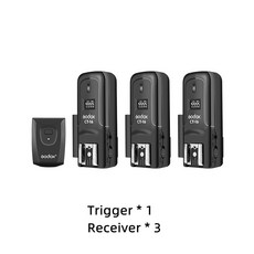 Godox CT-16 Nikon Canon Sigma Studio Speedlite Flash 용 16 채널 무선 라디오 플래시 트리거 송신기 및 수신기 세트, 3 PCS 및 샷, 하나, 1개