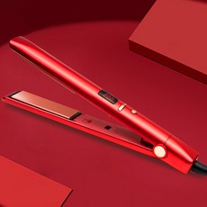 家用直發器夾熨板迷你直發器陶瓷電夾板直卷兩用劉海內扣夾板, 紅色直板, 歐規220v