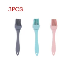 1PC/3PCS 식품 학년 실리콘 오일 브러시 바베큐 주방 팬케이크 소스 작은 도구, 04 3PCS