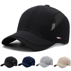 흠스아워 러닝 모자 남자 볼캡 메쉬, 블랙, 1개