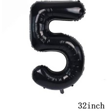 생일 파티 학예회 이벤트 할로윈 용품 심슨 풍선 재미있는 노란색 가족 홈 라텍스 호일 에어 축하 배너 케이크 토퍼 장식 어린이 장난감, 기타, 32inch Number_5