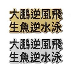 아트박스/로고마크 대붕역풍비 생어역수영 (大鵬逆風飛 生魚逆水泳) 뺏지