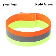 낚시 자전거 고정 스트랩 경고 팔찌 스포츠 테이프 사이클링 반사 스트립, 색상: 9. red-green one line, 1개