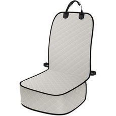 엘롱리버 반려견 카시트 커버 반려견용 방수 앞좌석 스크래치 방지 미끄럼 논슬립 반려동물 조수석 보호대 자동차 트럭 SUV용 유니버설 핏 스탠다드 사이즈 블랙, Standard Size (1, Beige