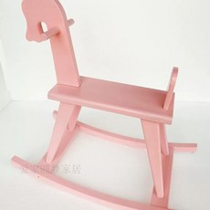 원목 흔들목마 조카선물 시소 A 어린이집 유니콘 의자, 1개, A. 분홍색