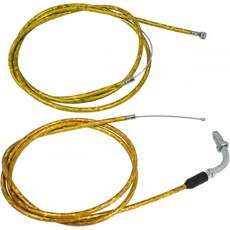 59인치 클러치 케이블 라인과 51인치 가스 스로틀 2행정 49cc 50cc 60cc 80cc 100cc 모터사이클 자전거 부품 파란색, Yellow, 1개