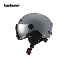 스노우보드 스키헬멧 고글일체형 통풍가벼운 안전보호장비, L-59-61cm, A-grey